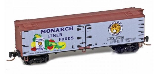 Micro-Trains 51800710 Farm To Table Car #1 Monarch Foods 40' Wood Side Boxcar #14290